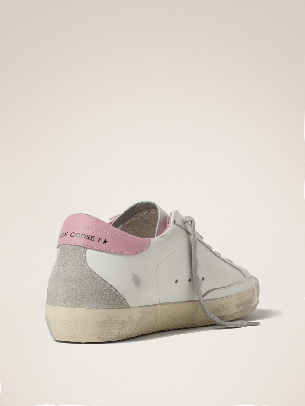 Super Star with suede star and pink heel tab