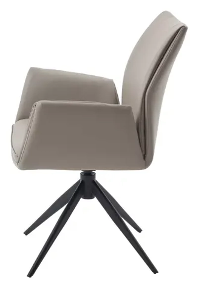 Стул YOZEF 360 град. поворот. HF017-09 Латте, экокожа / Черный, ®DISAUR