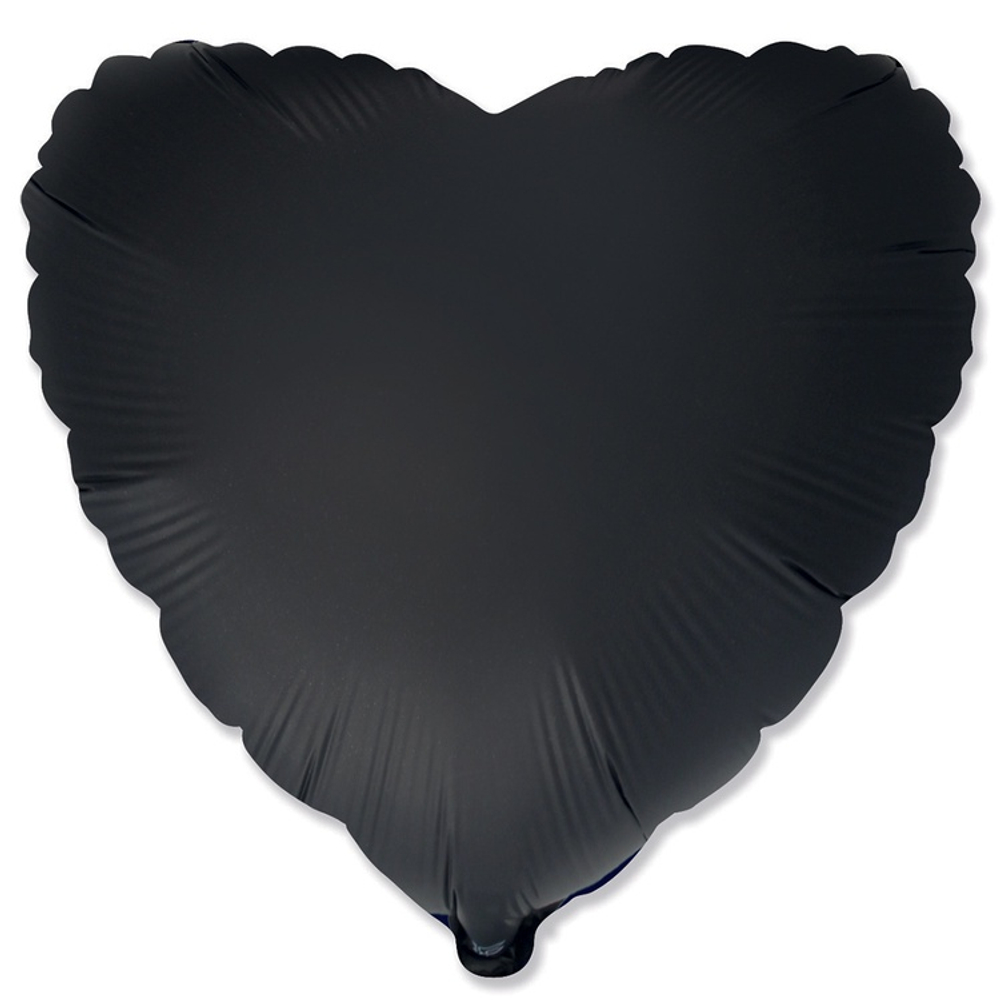 Шар фольгированный Сердце 46 см (Черный)