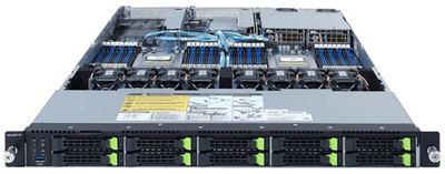 6NR182Z93MR-00 Серверная платформа Gigabyte R182-Z93 1U (2 x Socket SP3 EPYC 7002 up 240W, 32 x DDR4 DIMM 3200MHz, 10 x 2.5 NVMe PCI-e 4.0 HotSwap, 2 x PCIe Gen4 x16, 1 x OCP 3.0 Gen4 Mezzanine x16, 1 x OCP 2.0 Gen3 Mezzanine x8, 1 x M.2 NGFF up 22110 (225W CPU TDP limited), 2 x I350-AM2 1GbE, AST2500, 2x1200W 1#43;1) P/N: 6NR182Z93MR-00