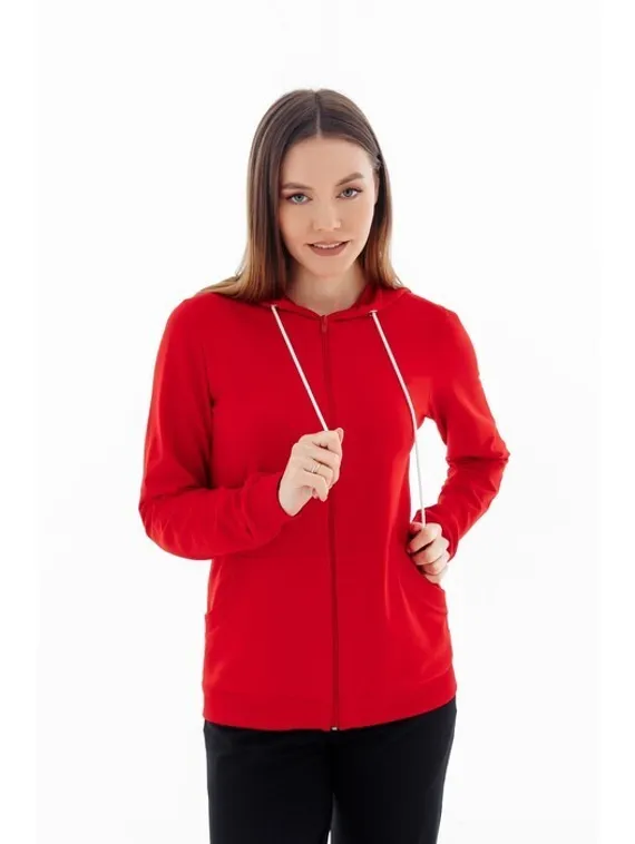 Ветровка женская, размер 42, цвет красный