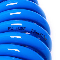 Шланг воздушный спиральный пневматический 12/17 мм, 15 метров, HS121715