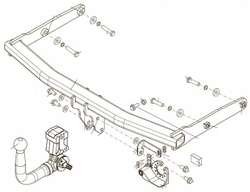 Фаркоп Brink (Thule) 610900 для Audi A4 (2015-)(паспорт и сертификат в комплекте)(без электрики)