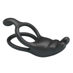 Черное эрекционное виброкольцо Dwayne (Цвет: черный)