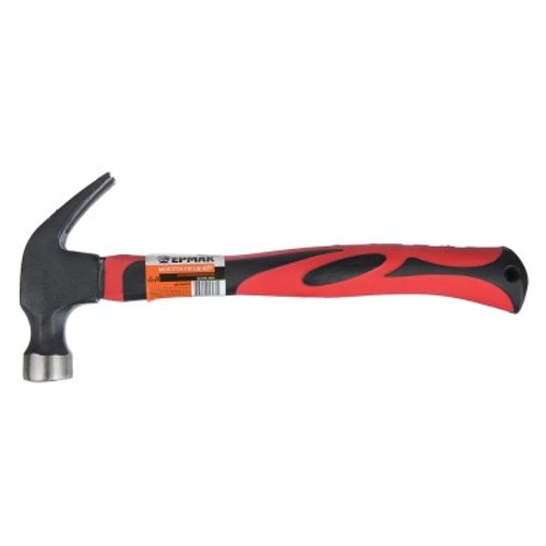 Молоток-гвоздодер 500гр ЕРМАК обрезиненная рукоятка