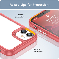 Усиленный чехол с боковыми рамками красного цвета для смартфон iPhone 11, мягкий отклик кнопок