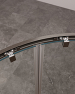 Душевой уголок Cezares MOLVENO-RH-2-120/100-C-GM-IV, 120х100х195, профиль оружейная сталь, прозрачное стекло