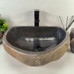Каменная раковина из речного камня RS-05421 (49*41*15) 0856 из натурального камня
