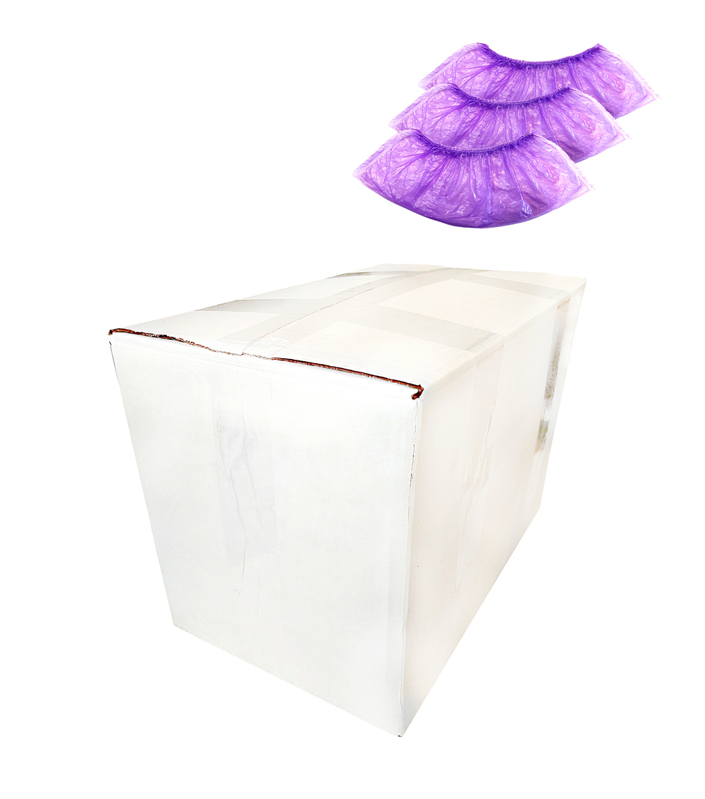 Бахилы Прочные цветные (с 2-ой резинкой) в евроблоках (2500 шт.), 45 мкр