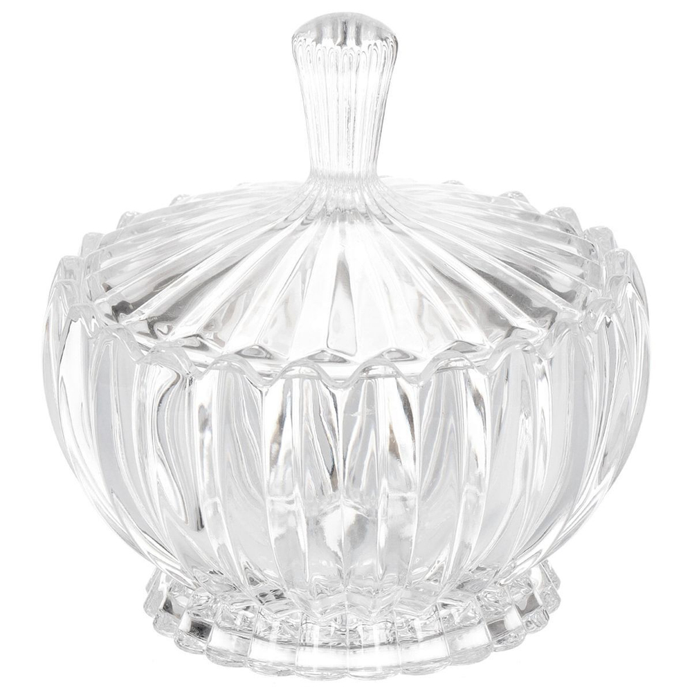 Ваза для конфет, стекло, с крыш, 16х15 см, Y6-2028