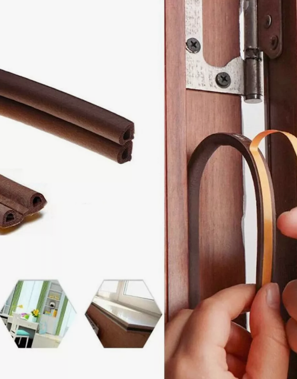 УПЛОТНИТЕЛЬ BONDIT Д/ОКОН И ДВЕРЕЙ КОРИЧНЕВЫЙ 12*14ММ BNP09