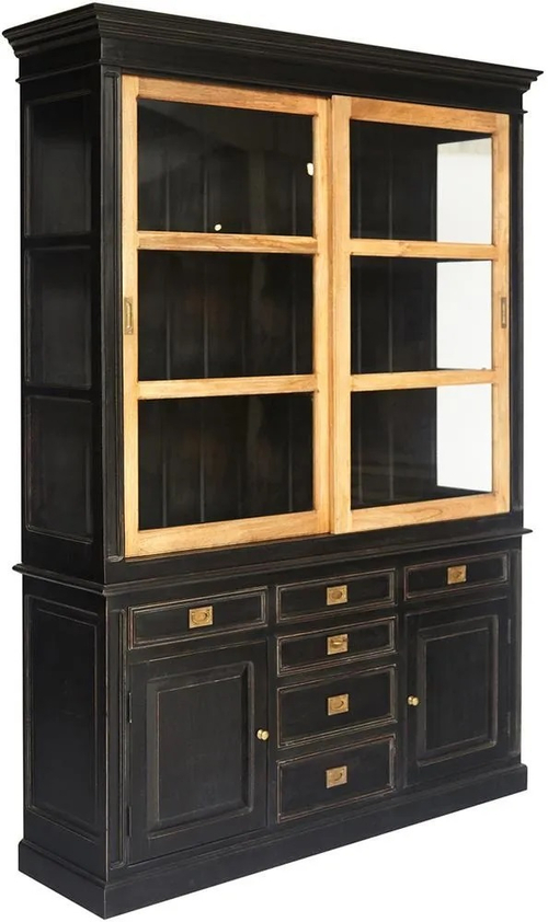 Буфет Secret de Maison BLACK LABEL (mod. WA-0021) дерево акация, манго, мдф, 166x48x230 см, черный/натуральный