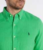 льняная рубашка POLO RALPH LAUREN - зеленый(710794141)