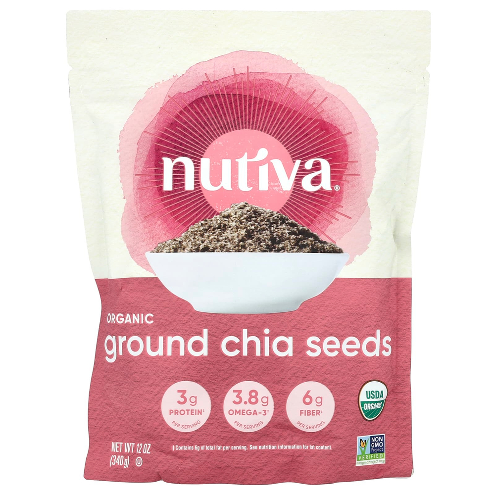 Nutiva, Органические молотые семена чиа, 340 г