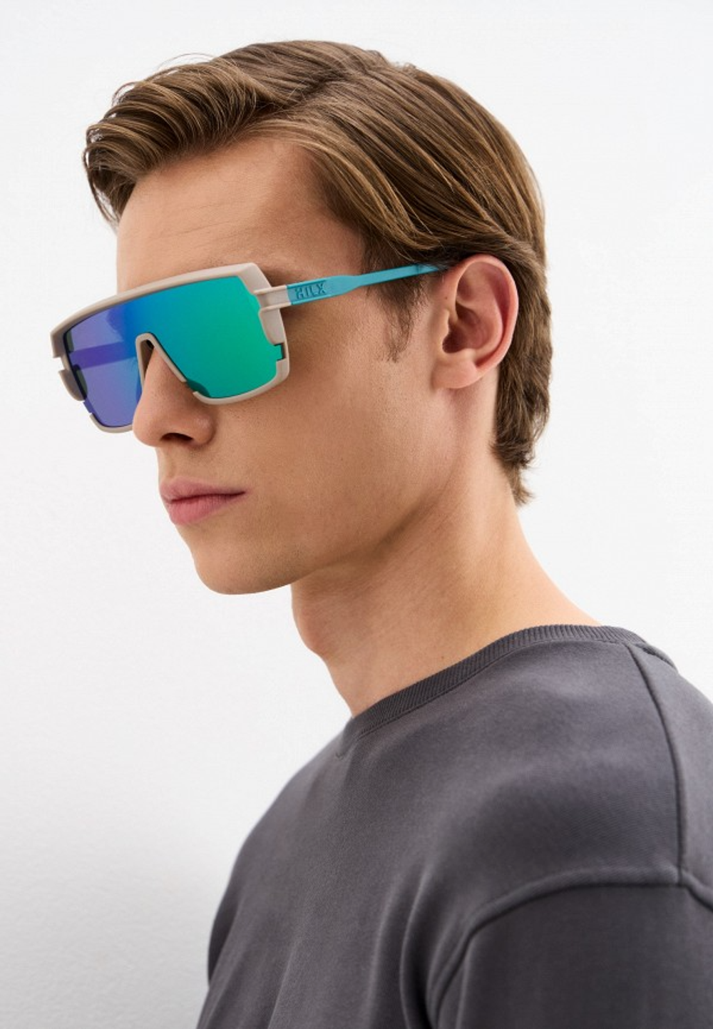 Спортивные очки HILX Youngblood Matt Grey Ocean Blue / Green Blue Lens