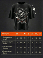 Футболка оверсайз хлопковая черная LEGENDA Весёлый Роджер (красный фон)