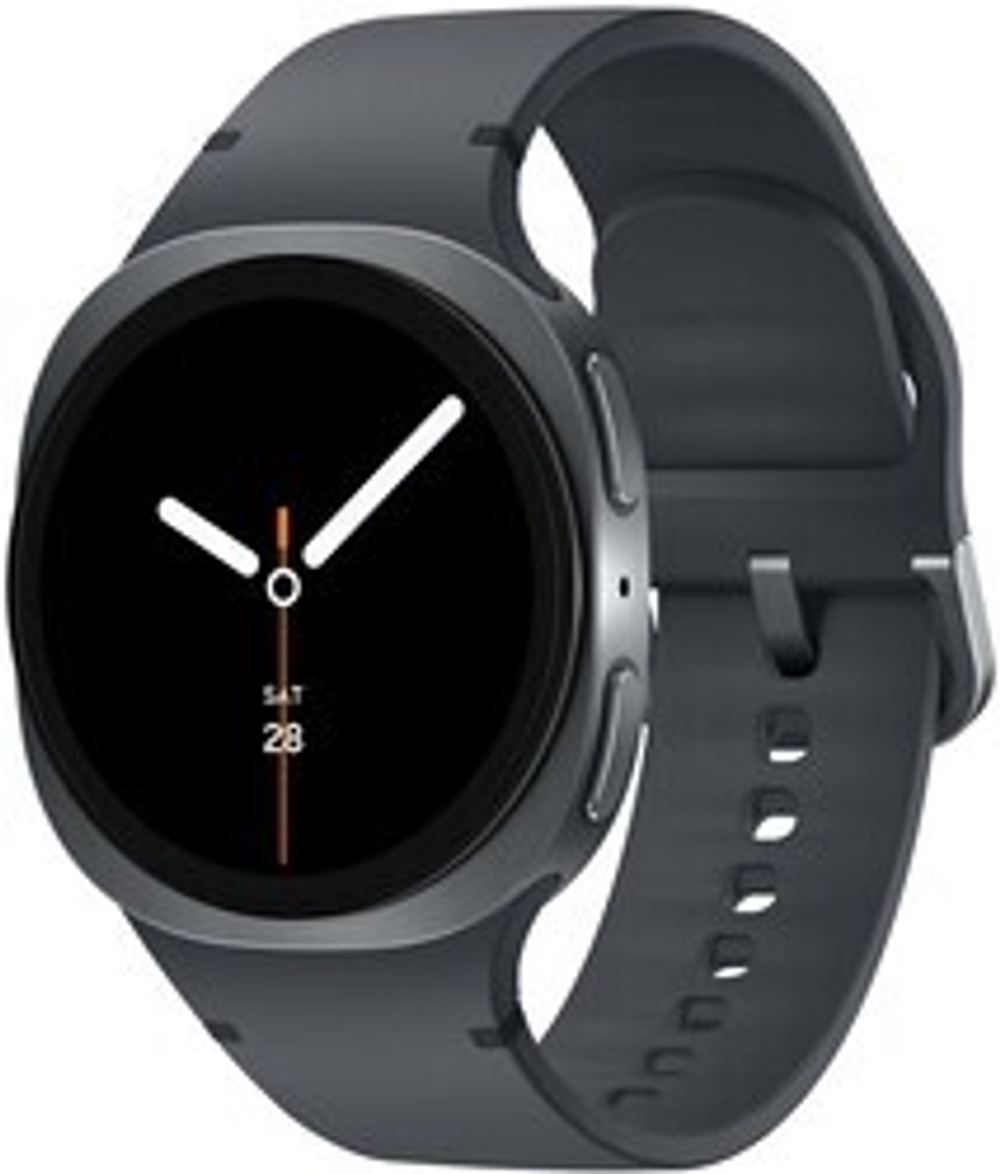 Смарт-часы Samsung Galaxy Watch8 LTE 40mm [корпус - серый, ремешок - черный, 1.34", Super AMOLED, 438x438, IP68, Bluetooth, NFC, Wi-Fi, для Android 12.0 и выше]