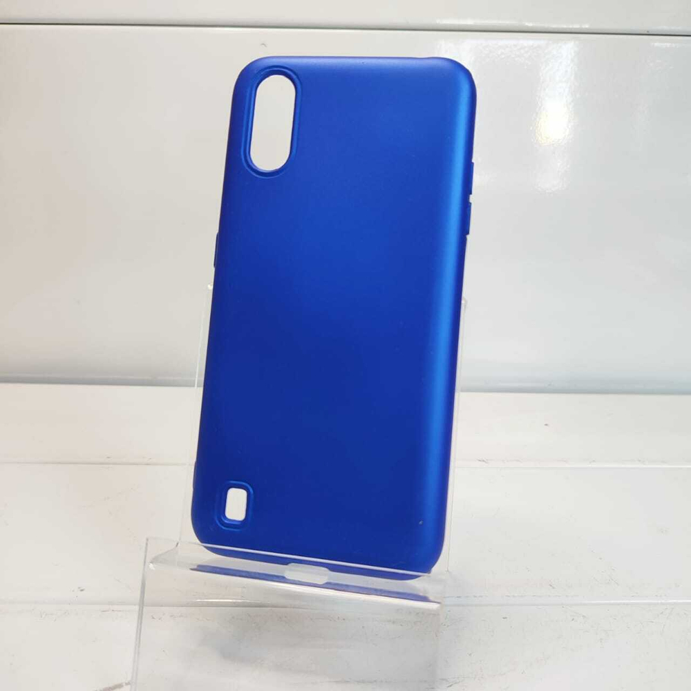 Чехол силиконовый SAMSUNG Galaxy A01 синий