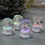 Сувенир Снежный шар «Белая сказка» 6.5*6.5*10 см (с подсветкой), микс