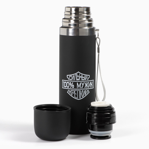 Термос «100% мужик», 500 мл, с кружкой