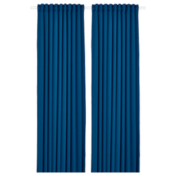 IKEA MAJGULL  (ИКЕА МАЙГУЛЛ)  -  Шторы блэкаут, пара, на ленте/зеленый, 145x300 см