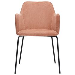 Стул Dwight, фактурный шенилл, коралловый