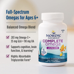 Nordic Naturals, Complete Omega Junior, для детей от 6 лет, со вкусом лимона, 180 миникапсул