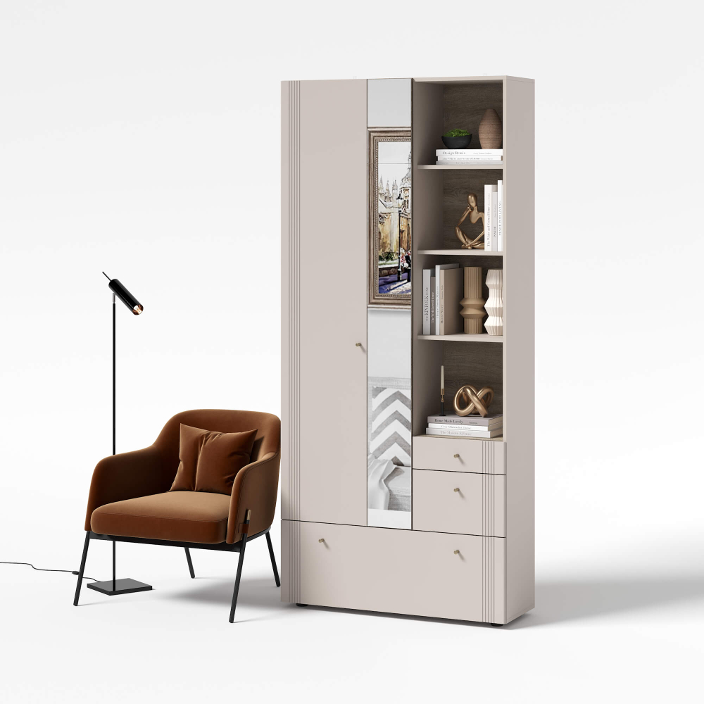 Вешалка с зеркалом (ВШ1) "Одетта"