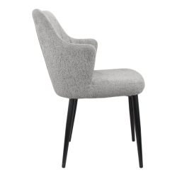 Стул "Монт" (арт. 346), велюр Сити05 серый, ножки черные