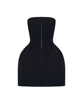 Платье мини корсетного типа из бархата