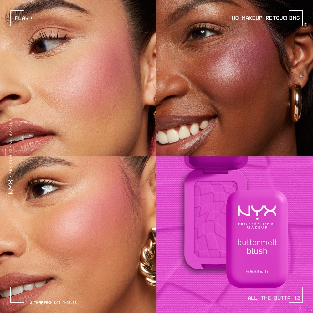 NYX Professional Makeup Buttermelt Blush - пудрово-розовый, 5 g