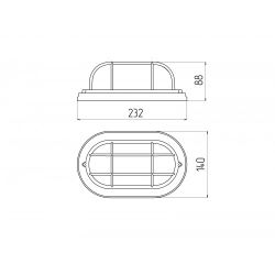 Светильник ЭРА НБО 04-60-022 Кантри дерево/стекло решетка IP54 E27 max 60Вт 232х140 овал орех