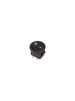 Выключатель клавишный 250В 3А (2с) ON-OFF круглый черн. Micro (RWB-105; SC-214) Rexant 36-2510
