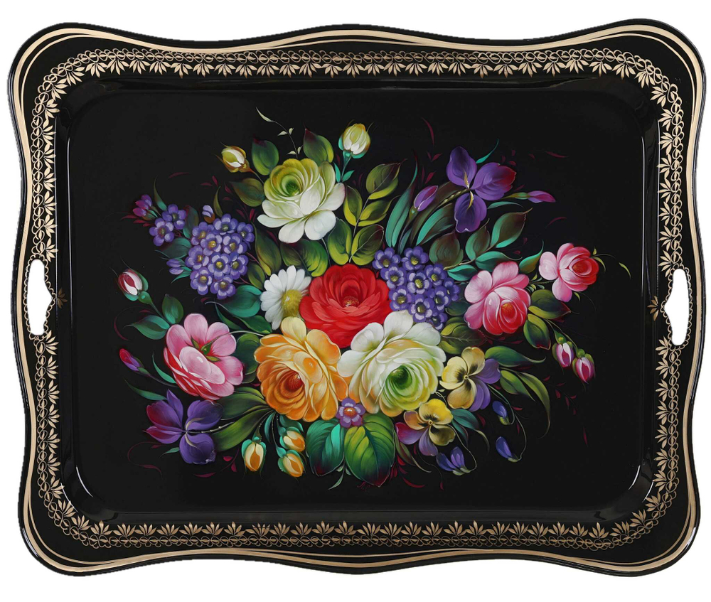 Zhostovo metal tray A29D07042526