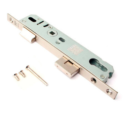 Замок Апекс врезной 7000-25-NI хром узкопроф. с защ 16мм  Б/О