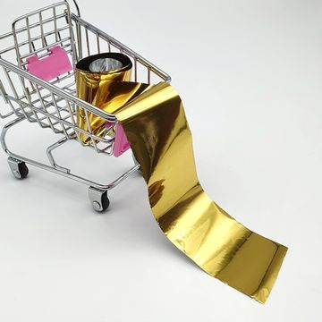 Фольга для литья и дизайна ногтей в пакетиках 1 метр, золото глянцевое