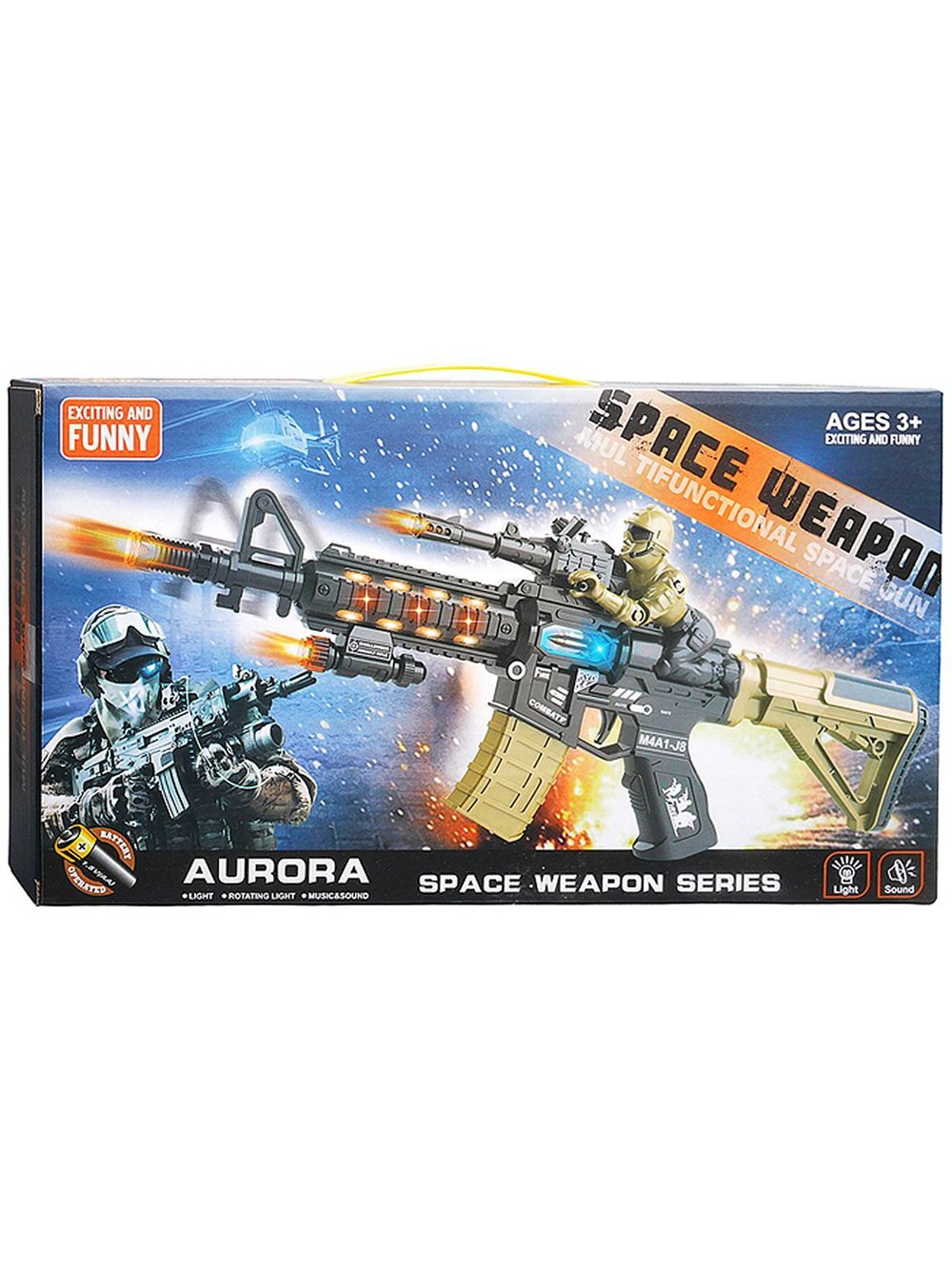 Детский Автомат со светом и звуком на батарейках (844-10)