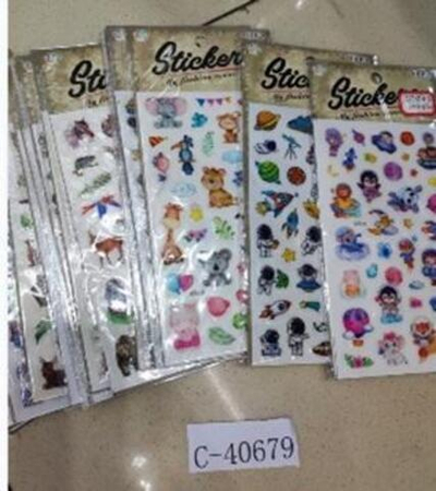 Наклейки в ассортименте, 21,5*11см, светятся в темноте , С-40679