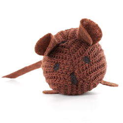 Игрушка для кошек мягкая с кошачьей мятой "Вязаная мышка" DUVO+
