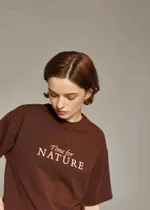 Футболка Called a Garment Birds Коричневая