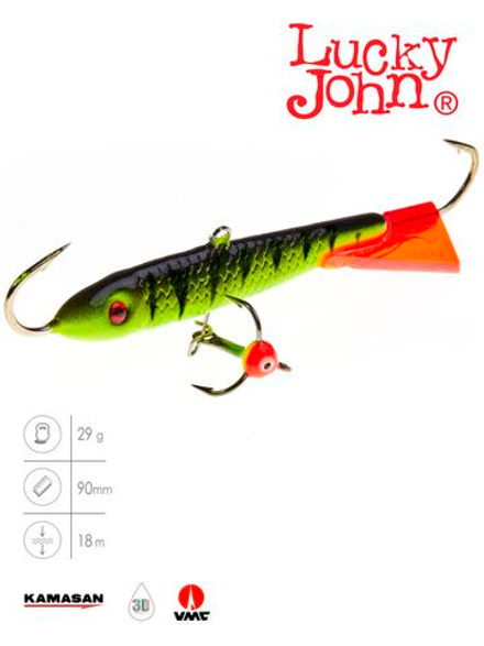 Балансир Lucky John CLASSIC 9 с тр. 85мм/31RT блистер