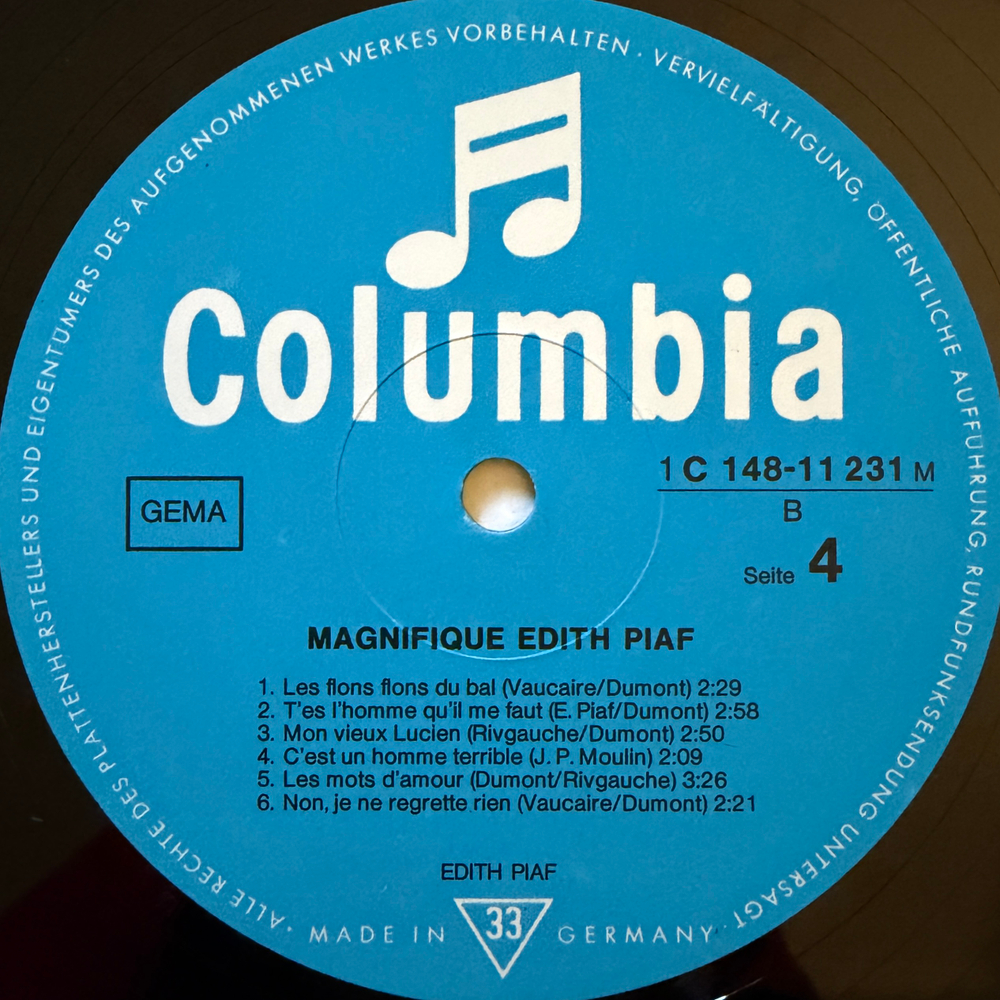 Edith Piaf ‎– Magnifique Edith Piaf 2LP (Германия) Т