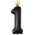 Фольгированные цифры с короной 102 см в ассортименте