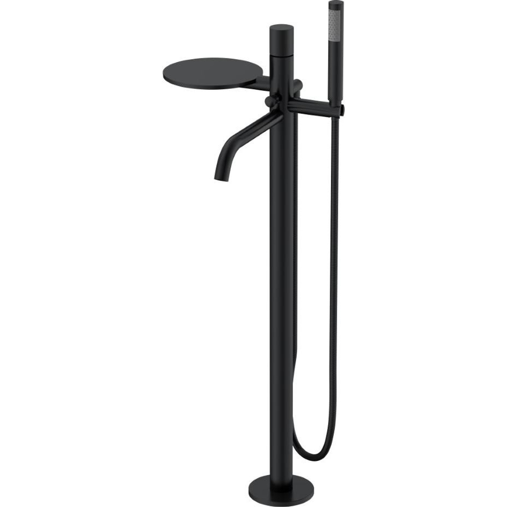 Напольный смеситель для ванны с душем Boheme Stick 129-BB.4 BLACK SPIRALE