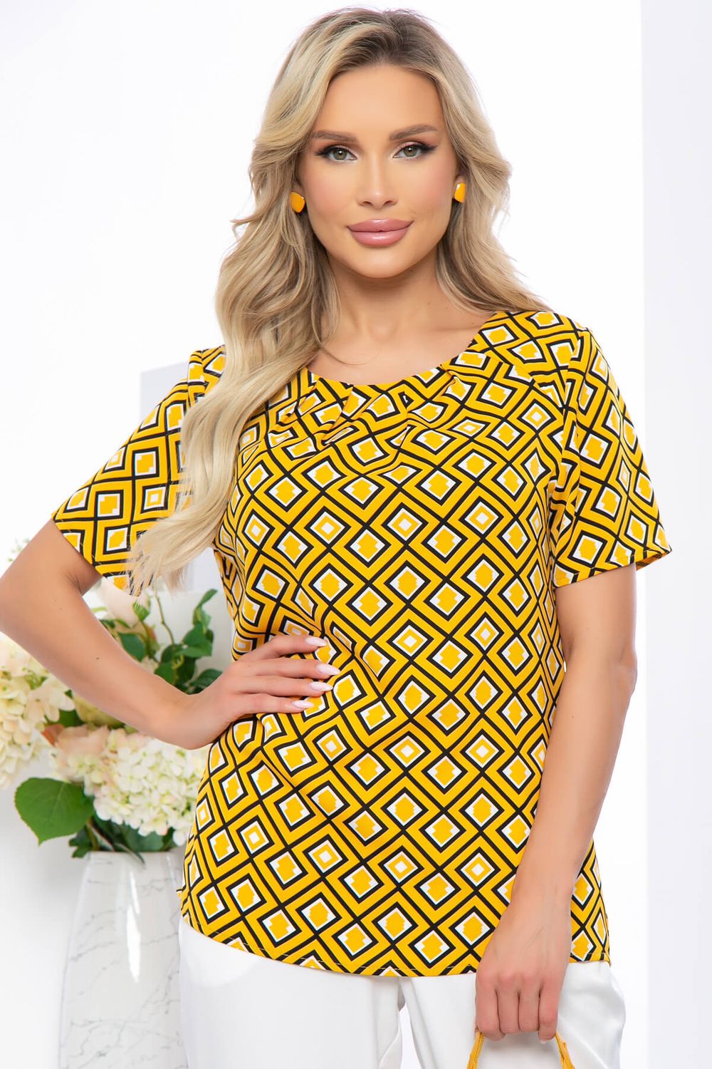 Блуза "Нильда" (горчица) Б5397 LT Collection