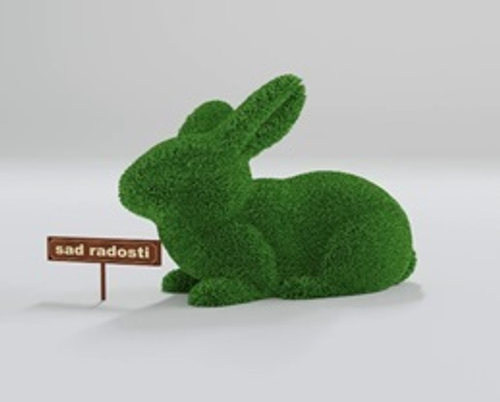 Фигура с искусственным озеленением “Кролик”