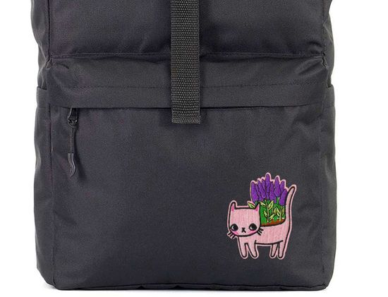 Нашивка на рюкзак и на одежду. Plant Cat