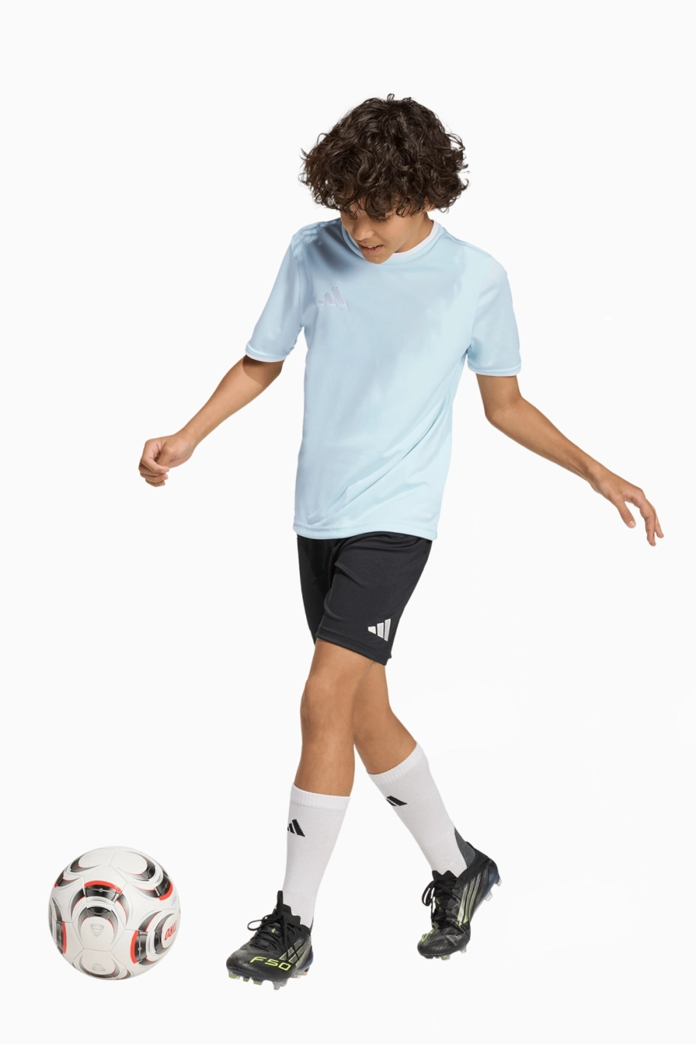 Футболка adidas Entrada 26 Junior - голубой