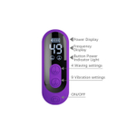 Фиолетовый вибростимулятор-кролик с шариками для точки G Sabien - 24 см.