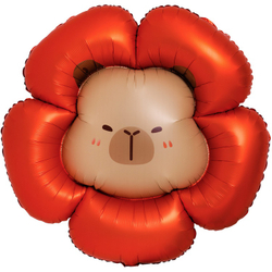 ФИГУРА Капибара цветок красный 94 см